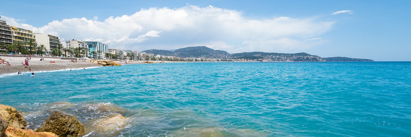 Vista panorámica Mediterráneo, Costa Azul